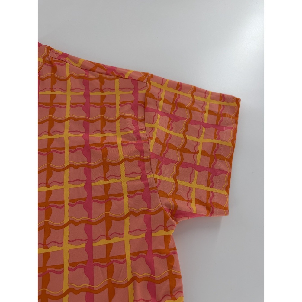 Puma x Dani Dazey CS Women's Size M Pink Fruit Mock Neck Top NWT Golf Shirt - Picture 3 of 7
